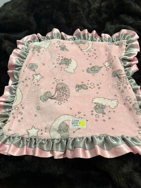 Lullaby Cuddle Lucky Star Blush minky blanket elephant little yellow chick
